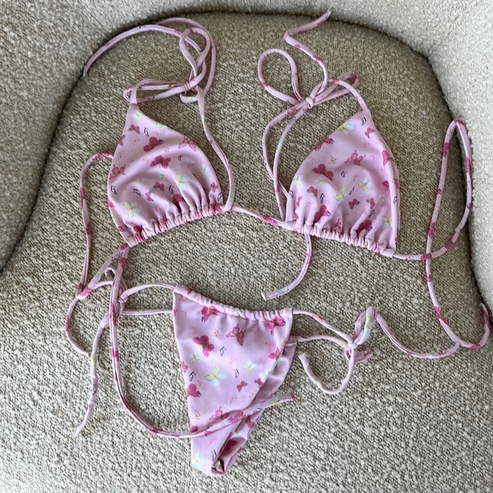 Pink Floral Bikini Set